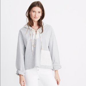 Madewell Patchwork Popover Hoodie (rare)